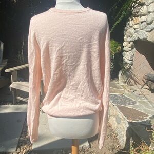 J.Crew 100% Cashmere Crewneck Sweater in Pale Pink, Sz M